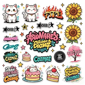 High Quality Matte Die Cut Vinyl Stickers Custom Printed Waterproof Luggage Carrier Mirror Notebook Decorative Candle Craft