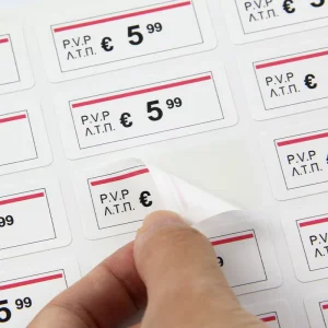 High Quality Price Label for Supermarket Waterproof Custom Logo Price Sticker for Product Display Heat Resistant BPA Free Labels