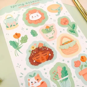 High Quality Sticker Sheets Kawaii Cartoon Sticker Custom Vinyl Sticker Sheet for Kids