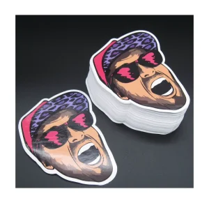 High Quality UV Proof Waterproof Weatherproof Custom Logo Stickers PVC Vinyl Material 4mil Thick Gloss Laminated Promotional Use