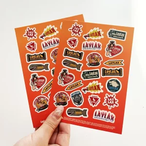 High Quality Waterproof Custom Logo Brand Label Stickers Printing Self Adhesive Vinyl Kiss Cut Custom Sticker Sheets