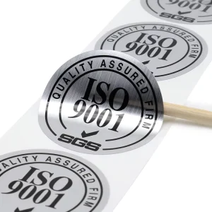 High Temperature Resistant Stickers Waterproof Bright Silver Vinyl Labels Custom Brand Sticker Rolls for Industrial Use