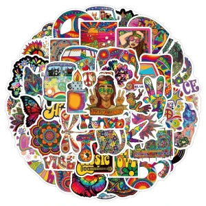 Hippie Personality Graffiti Stickers Suitcase Notebook Suitcase Skateboard Car Stickers