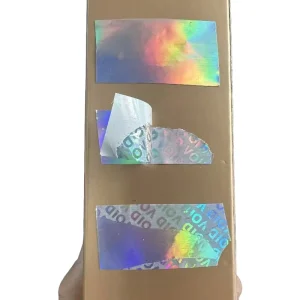 Hologram VOID Fiber Eggshell Paper Security Stickers Anti counterfeiting A4 Rolls Vinyl Material
