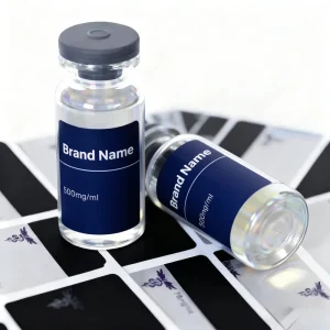 Holographic Custom Vial Stickers 3ml 5ml 10ml for Pharmaceutical Peptide Packaging Boxes
