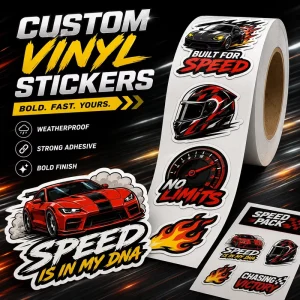 Holographic Personalized Cartoon Stickers Custom Logo Die Cut Vinyl Decals Waterproof Irregular Shape Stickers for Branding