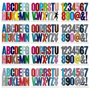Holographic Rhinestone Letter Alphabet Stickers Waterproof Eco Friendly Vinyl Custom Design Clothing Graduation Cap