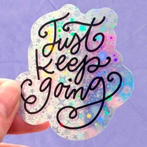 Holographic Sand Glitter Stickers Custom Waterproof Die Cut Vinyl Glitter Stickers for Branding Gift