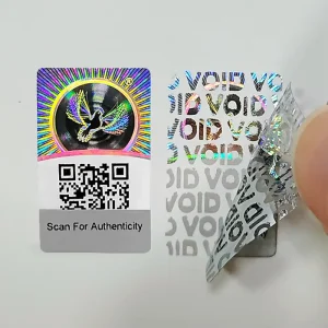 Holographic Sticker Sheet Number Security Tamper Hologram Tag Label Rolls Self Scratch Proof Waterproof Seal Diy