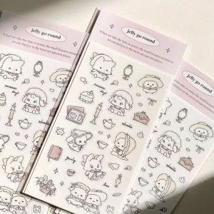 Hot Selling Wholesales Chiikawa High Quality Custom Die Cut Clear Label Cutting Transparent Anime Stickers Sheet