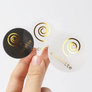 Hot Stamping Label Logo Labels Kraft Paper Stick Gold Foil Sticker Custom Stickers Printing Customization