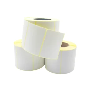 In stock Supermarket self adhesive barcode label paper 58*40 high quality direct heating thermal label printing paper