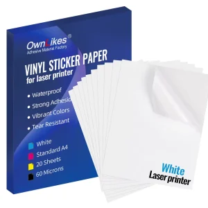 Inkjet Adhesive Sticker Factory Stock Waterproof Printable A4 Sheet Glossy Vinyl Photo Sticker Strong Adhesive ISO9001 Certified