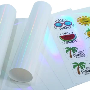 Inkjet Printable Clear A4 Sticker Paper Adhesive Waterproof Film Transparent Holographic Overlay Lamination Vinyl Stickers Paper