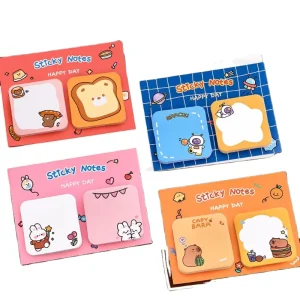 Ins Cute Cartoon Combination Notes Student High Value Capybara N Stickers Can Be Torn Sticky Strong Message Sticky Paper