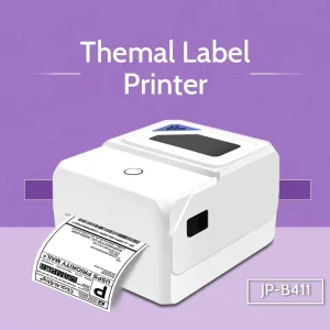 JP-B411 4-inch Bluetooth Thermal Label Printer Inkless 4×6 Sticker Shipping Barcode Packaging 110mm Bill Transport Product