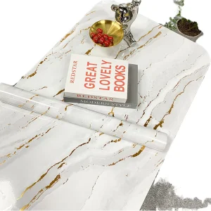 Jinyi PVC Printed Marble Design Waterproof Self Adhesive Decor Film for Furniture Cabinet Countertop Contact Paper Wallpaper