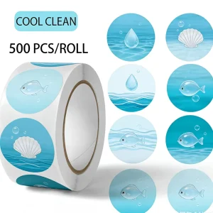 Jinyu Custom Adhesive Printing Clear Transparent Print Label Vinyl Sticker Label Cartoon Stickers