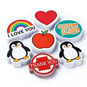 Kawaii Cartoon Stickers Custom Die Cut Sticker Sticky UV Resistant Digital Printing Waterproof Vinyl Stickers Top Brand PT