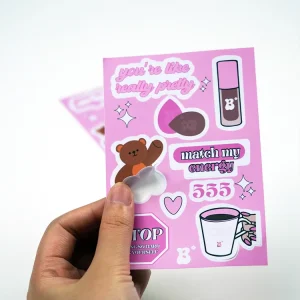 Kawaii Korean Waterproof Adhesive Paper Kiss Cut Stickers Cartoon Custom Cute Stickers Sheet