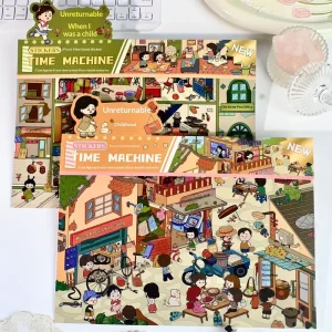 Kawaii Mini Dollhouse RV Clear Sticker Sheets Penguin Bear Multi Floor Room Transparent Thin Decals Kids Scrapbook Scene Crafts