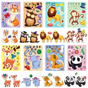 Kids Educational Decorative Cartoon PVC Stickers UV Printed Waterproof Promotional Gifts