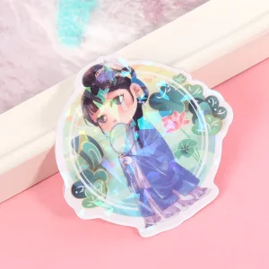 Kiss Cut Printed Sticker Sheets Custom Clear Holographic Waterproof Kawaii 3D Anime Sticker