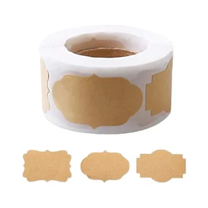 Kraft Paper Jars Containers Sticker Roll Handwritten Food Storage Label Adhesive Stickers Stylish Decals Easily Identified