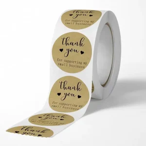 Kraft Paper Sticker Roll Custom Printing High Quality