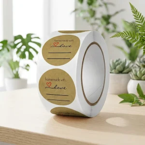 Kraft Paper Stickers Custom Printing High Quality Eco Friendly Adhesive Label Sticker for Packaging