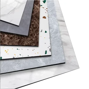 LVT Flooring 80*80cm Marble Grain PVC Floor Sticker Self Adhesive Vinyl SPC Flooring for Interior Living Room
