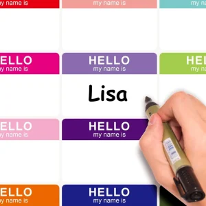 LY Water Activated Acrylic Adhesive Paper Label Stickers Waterproof UV Coated Classification Color Labels Handwritten Name