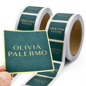 Label Printing Custom Cosmetic Adhesive Gold Foil Sticker Perfume Glass Bottle Logo Label for Business
