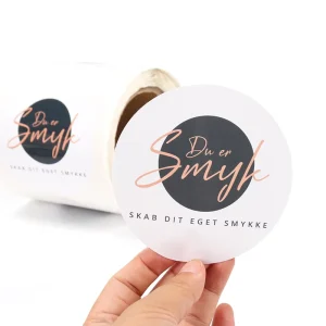Label Printing Round Circle Stickers Waterproof Eco Friendly Vinyl Custom Logo For Packaging Bottles Retail Use