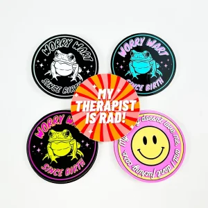 Laptop Circle Shape Die Cutting Labels Waterproof Adhesive PVC Die Cut Vinyl Stickers Synthetic Paper Round LOGO Stickers
