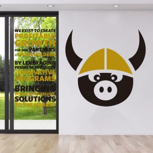 Large Size Custom Logo Printed Waterproof Die Cut Removable Advertising Vinyl Window Wall Sticker Business