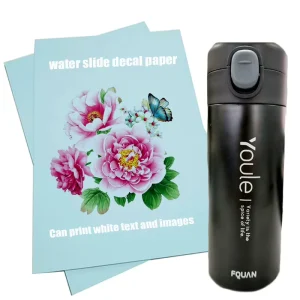 Laser Printer A4 Size Clear Transparent Sublimation Transfer Water Transfer Sticker Paper Blue Background Waterslide