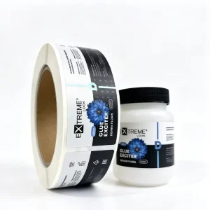 Latest Design Custom Contents Vinyl Commodity Packaging Label Adhesive Stickers with Embossing Process