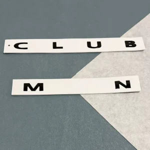 Letter Logo ABS Self adhesive Car Stickers for Modification Accessories Rear Tail Body Universal Emblem Decals