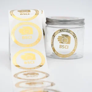 Logo Label Directly Enhanced Gold Transparent Sticker Material Personalized Custom Sticker Printing Label Bulk Price Label