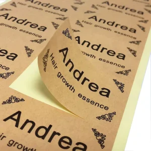 Logo Labels Adhesive Kraft Paper Stickers Custom Craft Paper Stickers for Promotion Kraft Paper Labels