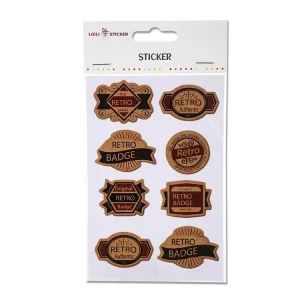 Low MOQ Custom Name Logo Kraft Paper Self-Adhesive Sticker Label for Wine Bottle