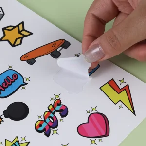 Low MOQ Promotional Self Adhesive Stickers Waterproof Custom Printing Kiss Cut Vinyl Stickers Sheet