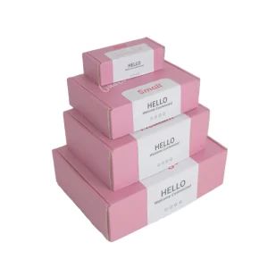 Luxurious Pink Corrugated Cardboard Mailer Box Recycled Material Matt Lamination UV Embossing Custom Size Gift Shipping Gift Box