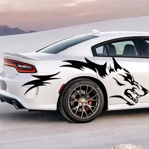 Luxury Wolf Pattern Modified Vinyl Car Decal Stickers 130x50CM for Body Decoration