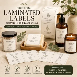 Makeup Tool Labels Custom Logo Strong Adhesive Beauty Decals
