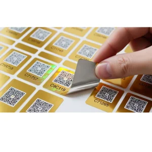 Manufactory Direct Custom Authenticity Hologram Sticker Labels Square Scratch off QR Code Anti Counterfeit Feature for Cosmetics