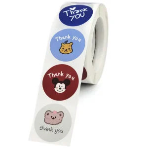 Manufacture Paper Sticker Roll 500pcs Kraft Paper Adhesive Per Roll Label for Gift Wrap Shipping Crafts
