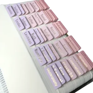 Manufacturer Custom Design Silk Touch Laminate Laminated Bible Tabs with Gold Foil Embossed