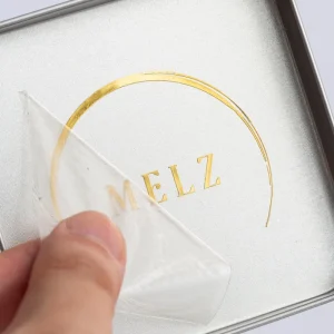 Manufacturer Custom Metal Transparent Transfer UV Stickers Printed Gold Logo Pressed 3D Label Sticker Printing